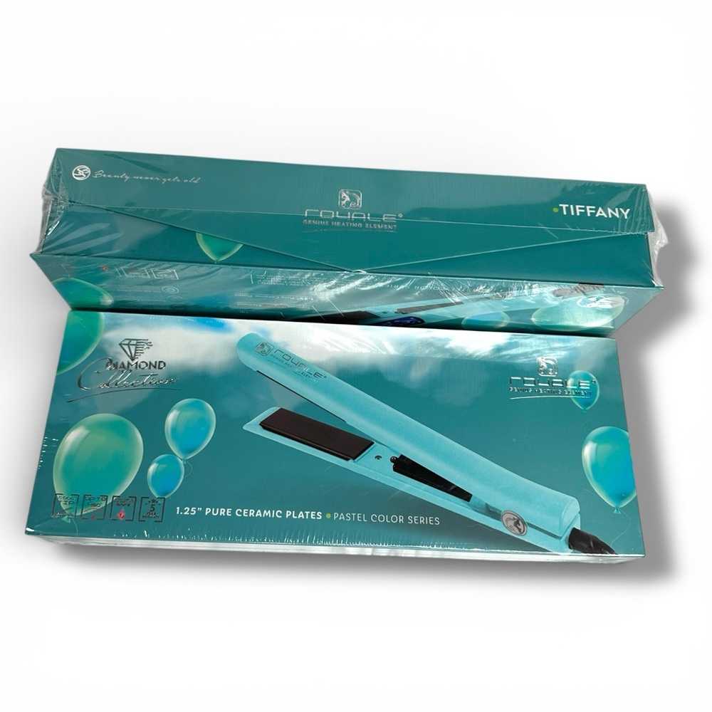 Platinum Genius Heating Element Tiffany Blue 1.25" Flat Iron MSRP $385 - Picture 7 of 7